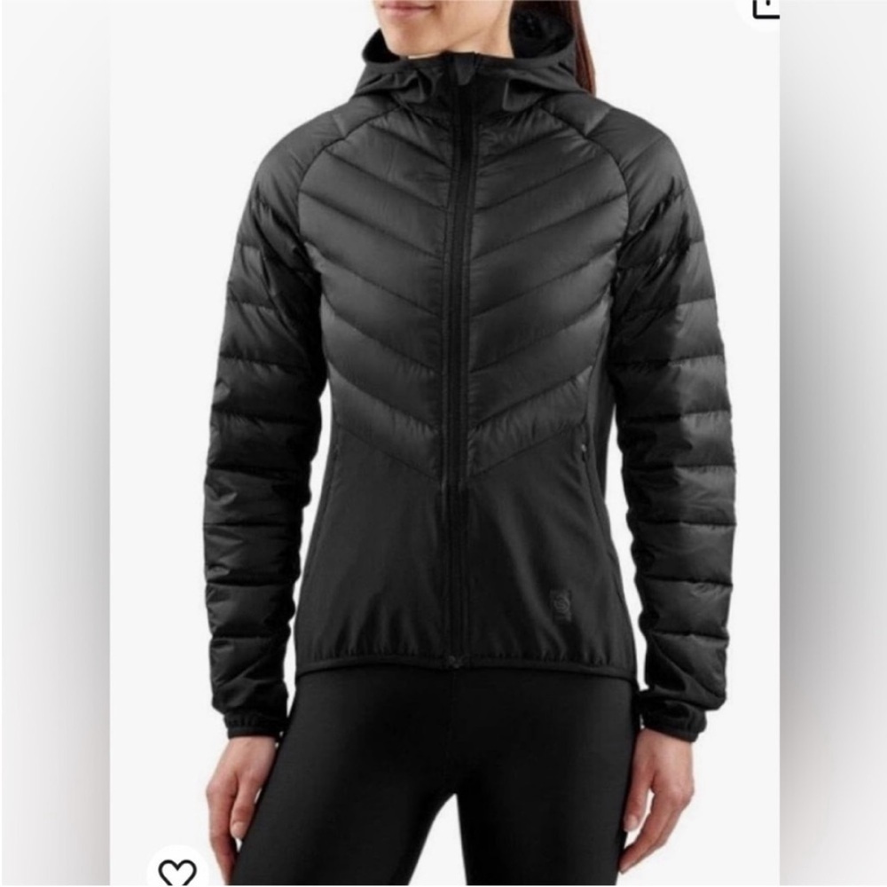 SKINS Compression Activewear Ultra Mapped Light Down Jacket Black size Small